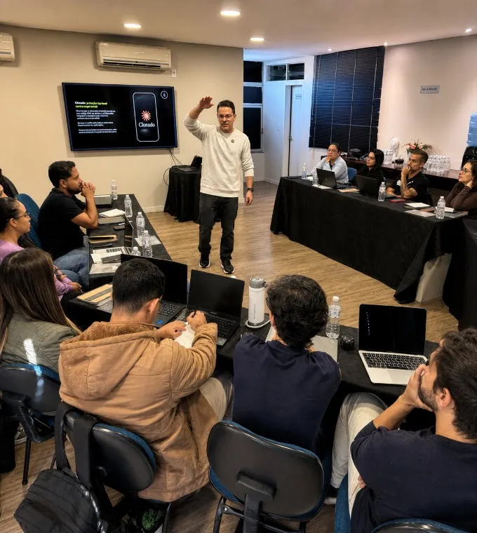 Turma presencial em Pará de Minas durante o treinamento